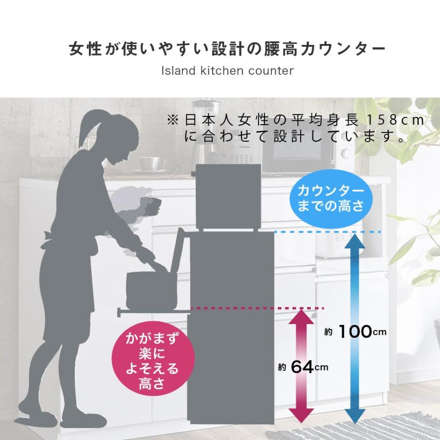 キッチンカウンター 120カウンター 腰高 ハイカウンター 幅119.5 奥行