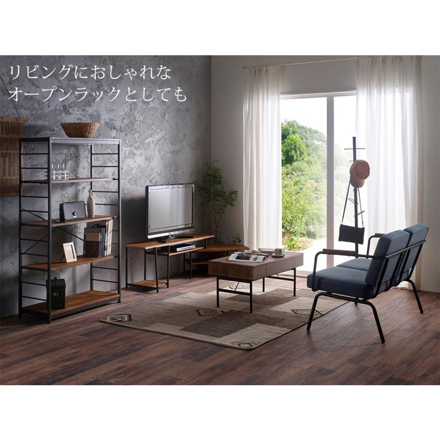 オープンラック6段 フリーラック6段 本棚 おしゃれ かっこいい 木製 スチール 幅84 奥行35 高さ180 ヴィンテージライク ビンテージ インダストリアル調 |  | 04