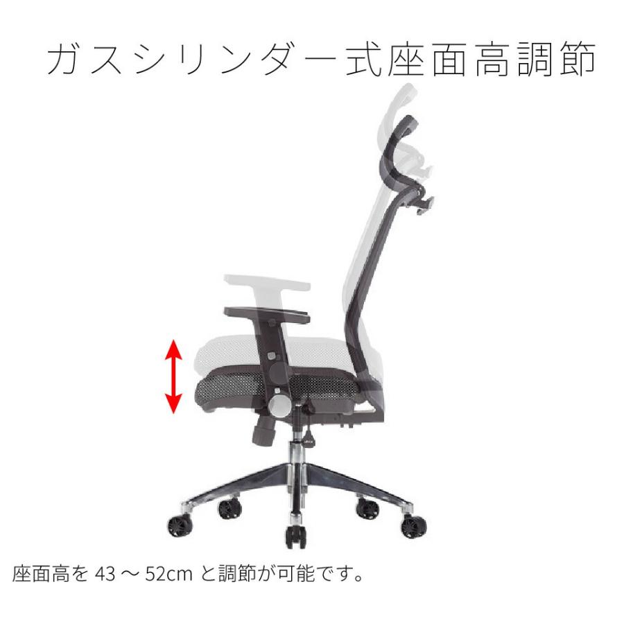 KOIZUMI コイズミ オフィスチェア OAチェア メッシュ リクライニング アームレスト ハイバック 一人暮らし ヘッドレスト 上着掛け ランバーサポート_10