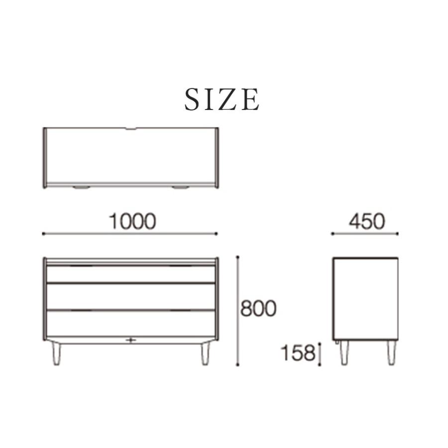EDDA チェスト北欧 完成品 天然木 突板 ローチェスト 脚付き 幅100 奥行45 高さ80 おしゃれ シンプル デザイン 【eu_edda_oth_】 開梱設置無料※一部地域追加送 |  | 09