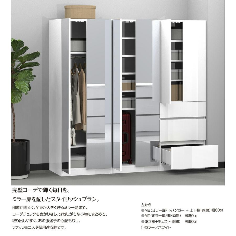 ワードローブすきまくん WSD 下ハンガー＋上下棚 両開 B 幅56〜70cmセミオーダー 完成品 国産 日本製 ハンガーラック ラック 収納 収納家具 おしゃれ インテリアの画像