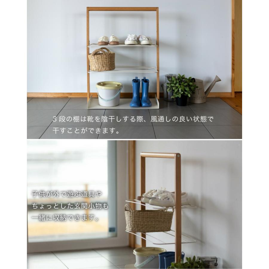 エントランスラック 玄関 収納 靴 シューズラック 下足箱 靴入れ オープンラック ラック フレーム シンプル 持ち運び コンパクト おしゃれ 北欧 |  | 02