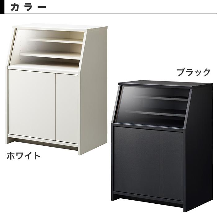 推し活ラック 推し棚 アクスタ収納 ぬい収納 見せる収納 木製 ディスプレイラック 推し活グッズ おしゃれ 2段 収納棚 インテリア 幅59cm 高さ80.8cm 白 黒の画像