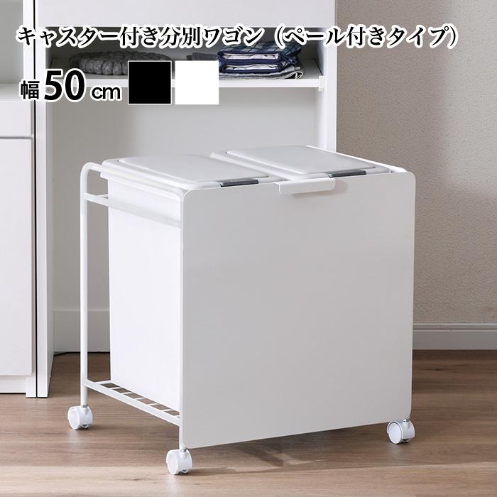 ゴミ箱 分別ワゴン 分別ゴミ袋ワゴン 26.5L×2 ペール付 キャスター付