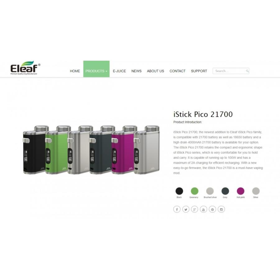 Eleaf（イーリーフ） Eleaf iStick Pico 21700 100W with Ello TC Kit