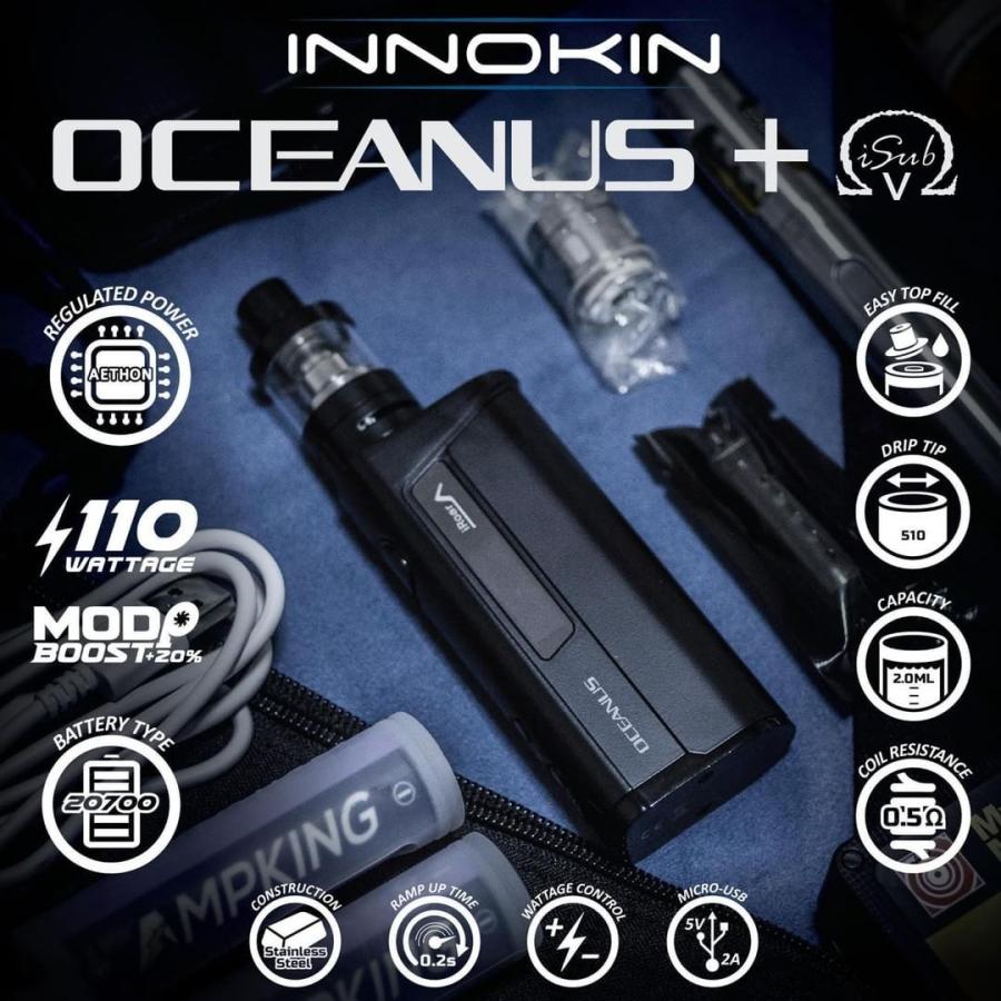 110W Innokin OCEANUS Scion VW Kit  110W Starter Kit with 20700 Battery - 3000mAhオシアヌス送料無料RBAコイル付き｜e-vapejp