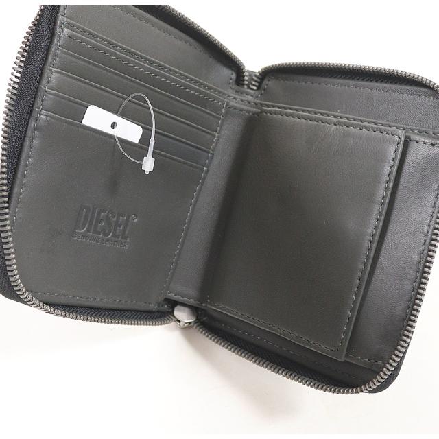 DIESEL 二つ折り財布　新品・未使用品　(購入時の箱・タグ・値札付き) 新品タグ付き】DIESEL ディーゼル 二つ折り 財布 ブラック 黒