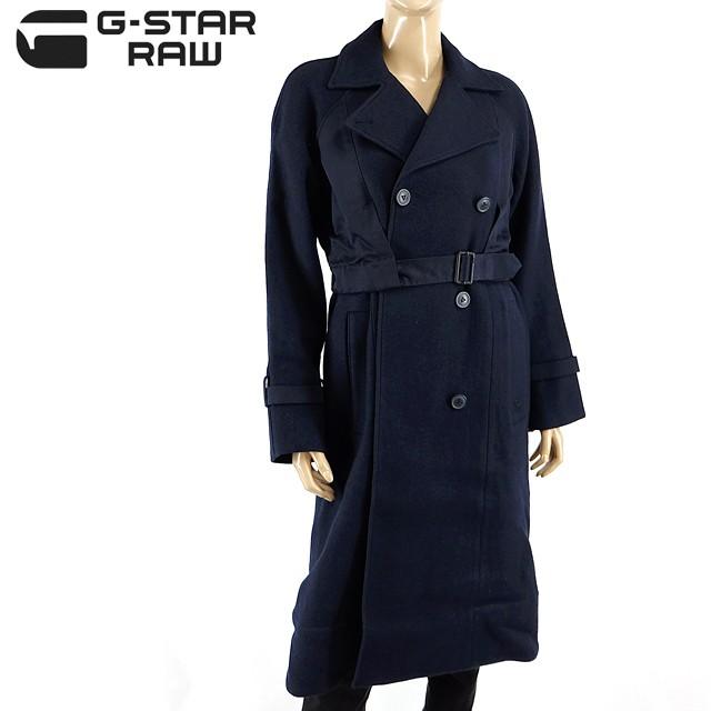 注目の ジースター ロウ(G-STAR RAW)レディース コート ネイビー系 ロング丈 ダブル (サイズ/S)*gs0416, 清和村 dfca051e