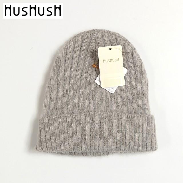 ハッシュアッシュ Hushush レディース 帽子 ニット帽 ニットキャップ グレー系 モヘヤ風 リブ サイズ F Oz0119 Oz0119 E Warehouse 通販 Yahoo ショッピング