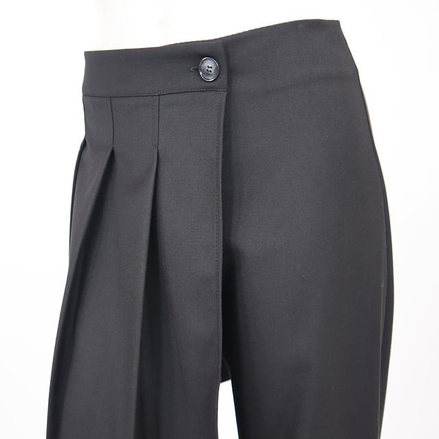 ma couleur マ・クルール ハイストレッチ ハイウエスト タックパンツ