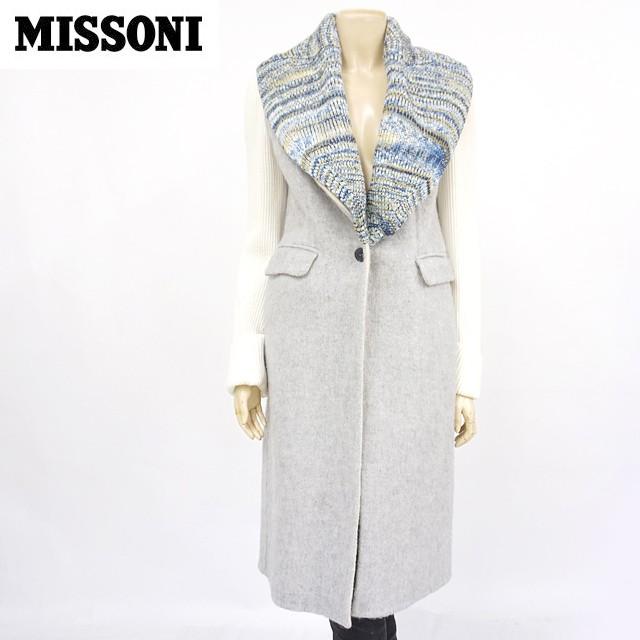ミッソーニ Missoni レディース コート グレー系 アルパカ ロング丈 ニット使い イタリア製 サイズ 44 Xs2477 Xs2477 E Warehouse 通販 Yahoo ショッピング