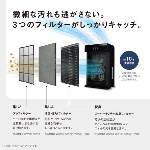 パナソニック F-VXW90-W ナノイーX搭載 加湿空気清浄機 ホワイト
