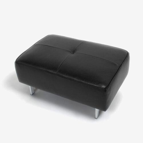 大塚家具 オットマン角型「L／S STYLISH-37 エルエススタイリッシュ」革Nブラック色 #J-023C_1