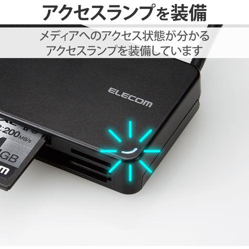エレコム MR3-K303BK メモリリーダライタ ケーブル収納タイプ USB3.0対応 ケーブル6cm SD+microSD+CF対応 ブラック MR3K303BK｜e-wellness｜05