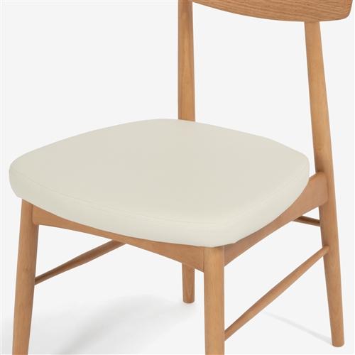 大塚家具 ダイニングチェア ユノ3A ホワイト アイボリー　1脚 大塚家具 ダイニングチェア「ユノ3A」レッドオーク材ホワイトオーク色