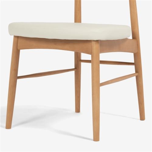 大塚家具 ダイニングチェア ユノ3A ホワイト アイボリー　1脚 大塚家具 ダイニングチェア「ユノ3A」レッドオーク材ホワイトオーク色