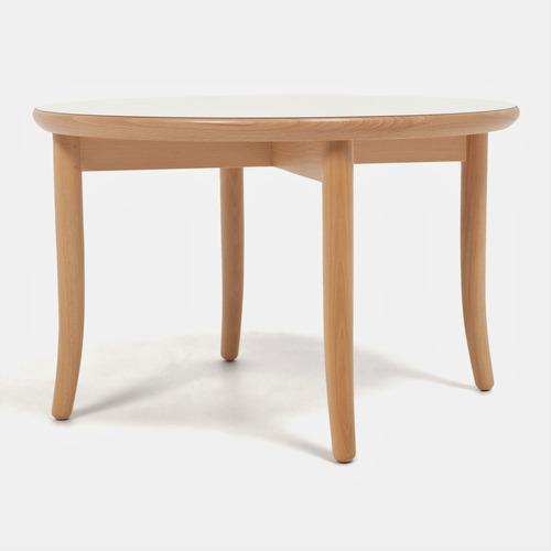 大塚家具 秋田木工 キッズテーブル 「T-101」 脚・幕板ブナ材 ナチュラル色 天板メラミン化粧板アイボリー色_3