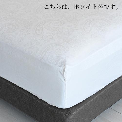 大塚家具 ボックスシーツ48 ペイズリー BK M [セミダブル]エジプト超長綿 ブラック_1