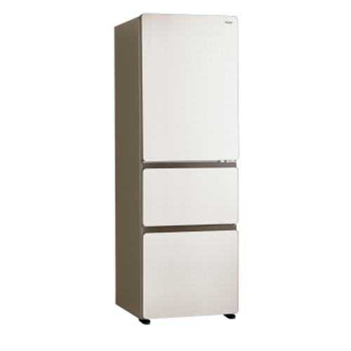 Haier 冷蔵庫 375L 右開き 3ドア 鮮度キープ冷凍 大容量野菜室 フレッシュルーム JR-CVM38A-W ホワイト系の画像
