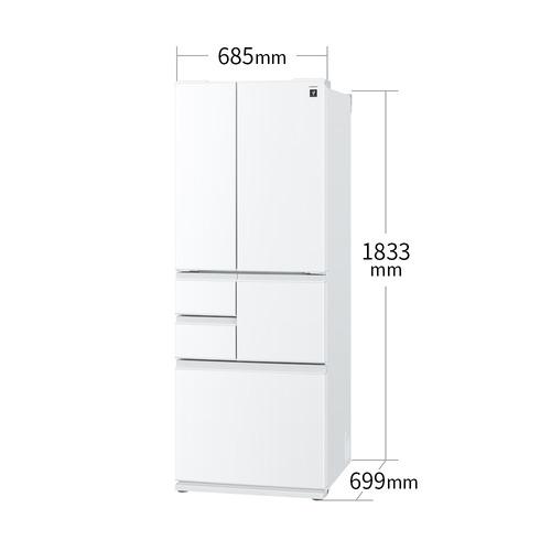 無料長期保証】シャープ 冷蔵庫 502L 観音開き 6ドア 幅68.5cm