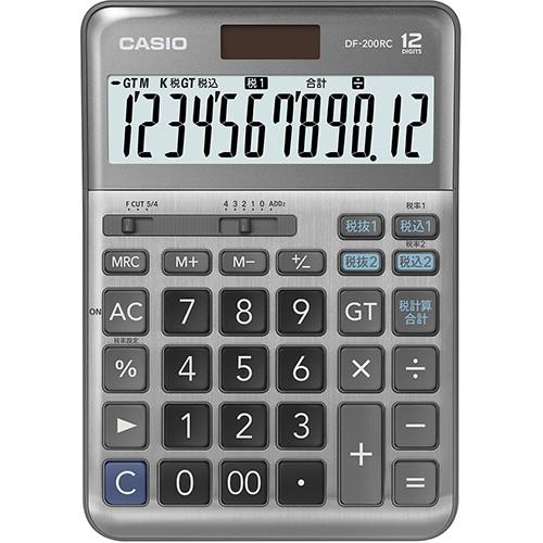 カシオ DF-200RC-N 即出荷 12桁 軽減税率電卓 有名ブランド