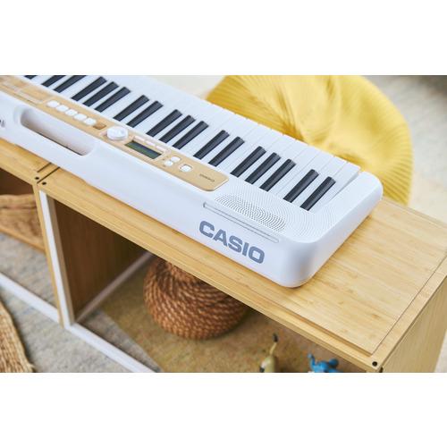 Casio CasioTone 61鍵 ホワイト カシオ計算機 LK-340 光ナビゲーションキーボード 120曲内蔵 61鍵