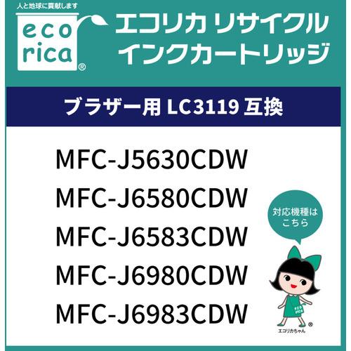 【推奨品】エコリカ ECI-BR3119-4P エコリカ brother ( ブラザー ) LC3119-4PK 対応 リサイクル インク カートリッジ 4色パック｜e-wellness｜03