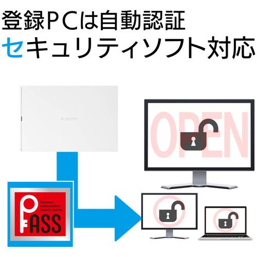 エレコム ESD-EJ2000GWHR 外付けSSD ポータブル USB3.2(Gen1)対応 2TB ホワイト データ復旧サービスLite付 Gen1
