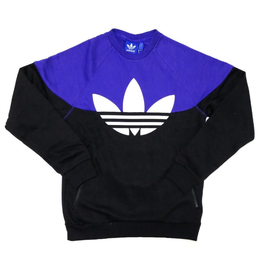 adidas Originals Crew Sweat Shirt (BLACK/NGTFLA) / アディダス オリジナルス クルースウェットシャツ｜e-westclubstore