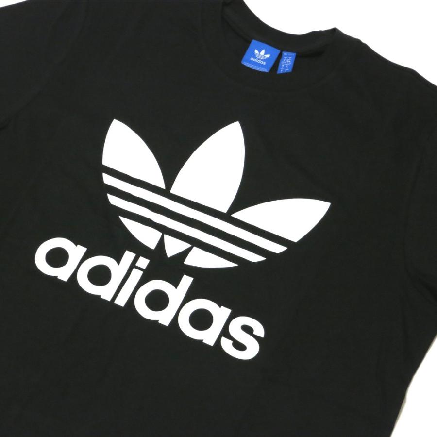 adidas Originals Trefoil Tee / アディダス トレフォイル Tシャツ USモデル メンズ 三つ葉ロゴ 黒 白 ストリート ダンス アメカジ｜e-westclubstore｜04