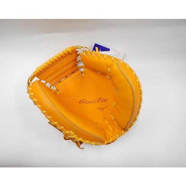新品　硬式　キャッチャーミット　ミズノ　定価63800円 MIZUNO ミズノ 硬式 キャッチャーミット オレンジ 中学 高校 補