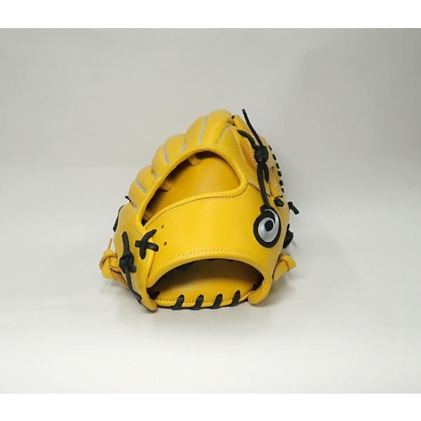 ASICS（アシックス） 軟式 グローブ 名入れ 刺繍 イエロー 外野手用