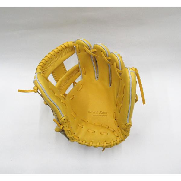 硬式野球グローブ イエロー 野球 ハイゴールド 軟式グローブ グラブ 己極 SRレモンイエロー