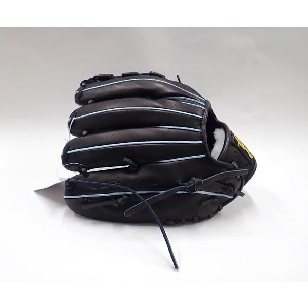 美品 久保田スラッガー　軟式グローブ　KSN-MOO型　限定カラー ブラック 久保田スラッガー 軟式用 KSN-SR1 ブラック トレンチ紐 内野手用