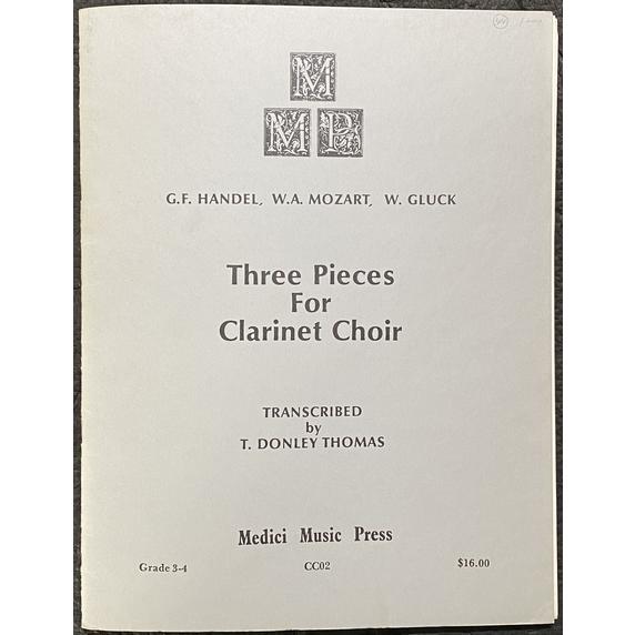 【訳あり商品】 クラリネット クワイア Three Pieces for Choir / G.F.HANDEL W.A