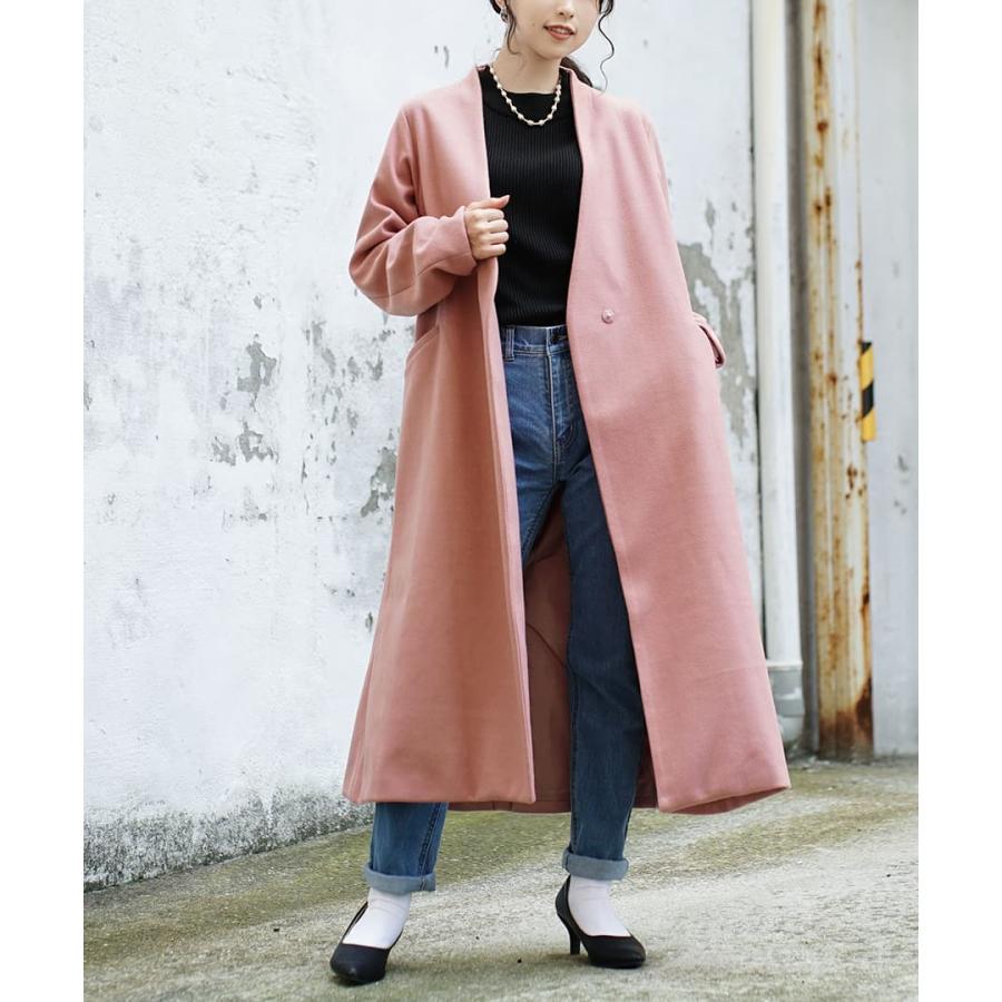 コート チェスターコート ロングコート レディース アウター 春 チェスター 羽織 上着 長袖 Zootie ズーティー ノーカラー チェスターコート イーザッカマニア Yahoo 店 通販 Yahoo ショッピング