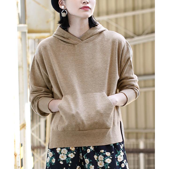 パーカー レディース 長袖 ポケット付き ゆったり 大きいサイズ Zootie ズーティー フーディー ニットパーカー プルオーバー イーザッカマニア Yahoo 店 通販 Yahoo ショッピング