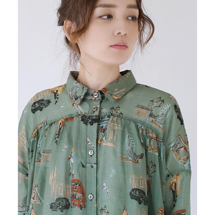 ワンピース 春 レディース ワンピ 春服 春物 ロングワンピース 大きいサイズ イラスト 手書き風 総柄 Mimimemete ミミメメット スケッチ柄 シャツワンピース イーザッカマニア Yahoo 店 通販 Yahoo ショッピング