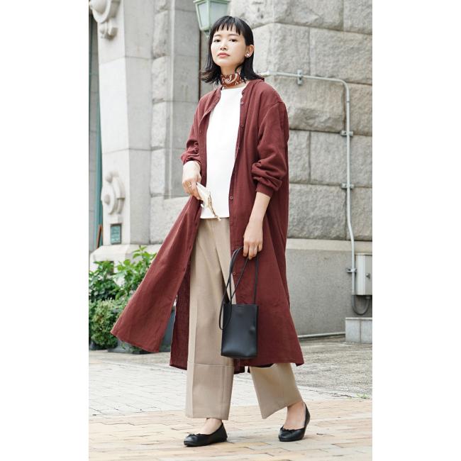 ワンピース 春 春服 春物 レディース ワンピ ロングワンピース ロングワンピ シャツワンピ 長袖 サイドスリット バックボタン シャツワンピース イーザッカマニア Yahoo 店 通販 Yahoo ショッピング