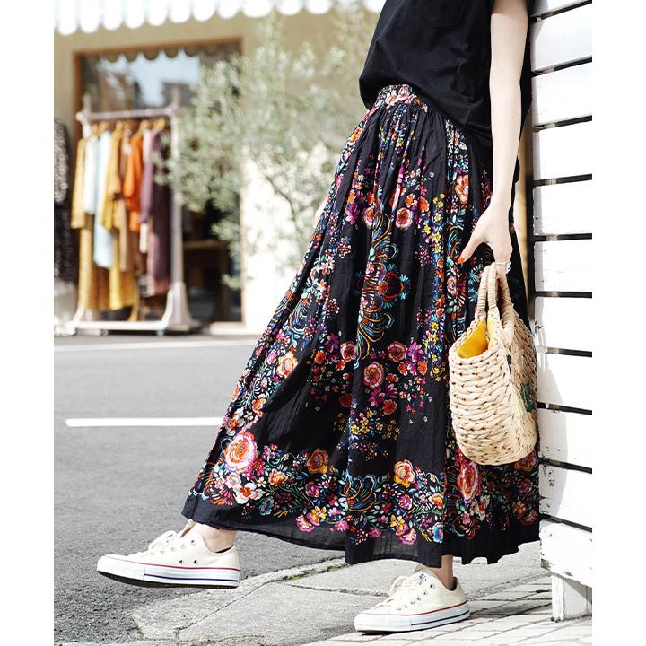 スカート 花柄 ロングスカート レディース ボトムス マキシスカート インドコットン マキシスカート イーザッカマニア Yahoo 店 通販 Yahoo ショッピング
