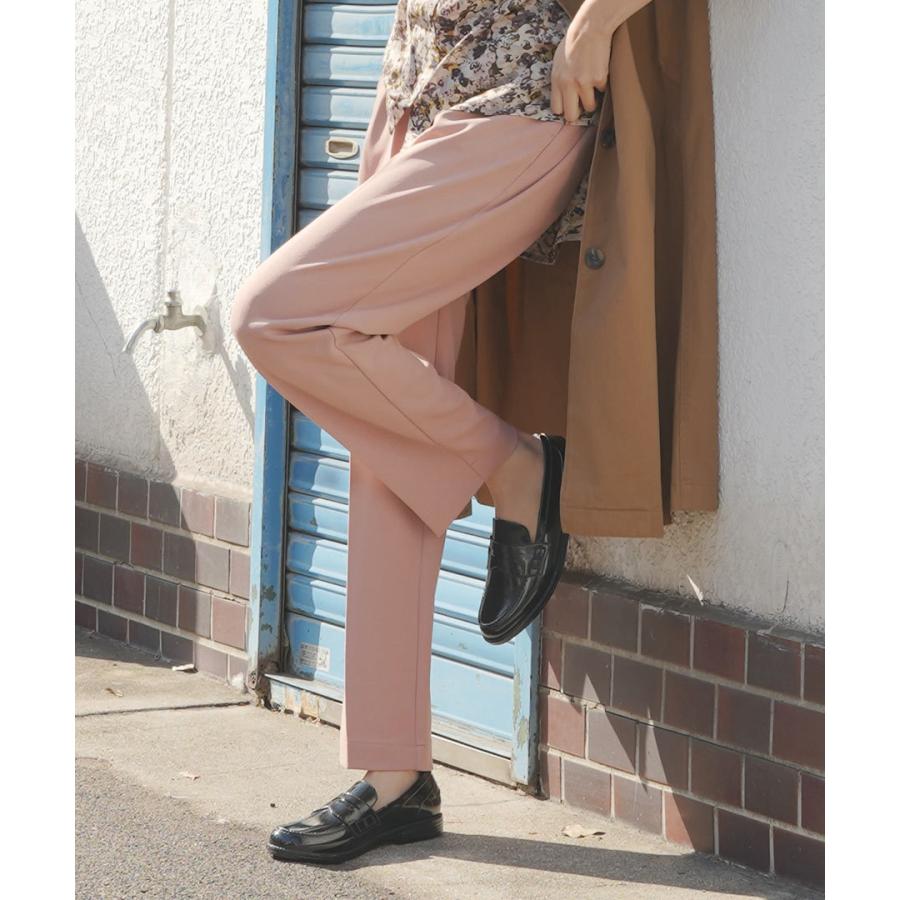 テーパードパンツ 春 夏 レディース ボトムス きれいめ テーパード センタープレス Zootie ズーティー 美シルエット イージー テーパードパンツ イーザッカマニア Yahoo 店 通販 Yahoo ショッピング