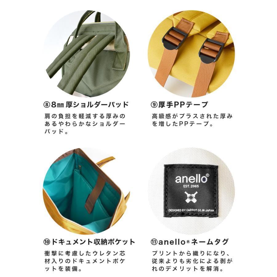 リュック バッグ 鞄 レディース 口金 通学 オフィス 撥水 軽量 小さめ anello アネロ キャロットカンパニー CROSS BOTTLE 口金リュック スモール｜e-zakkamania｜21