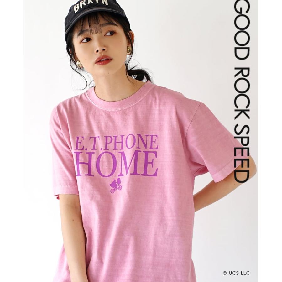 Tシャツ レディース ユニセックス トップス カットソー 半袖 クルーネック ロゴ 23FUN004W  GOOD ROCK SPEED グッドロックスピード  E.T. Tシャツ｜e-zakkamania｜03