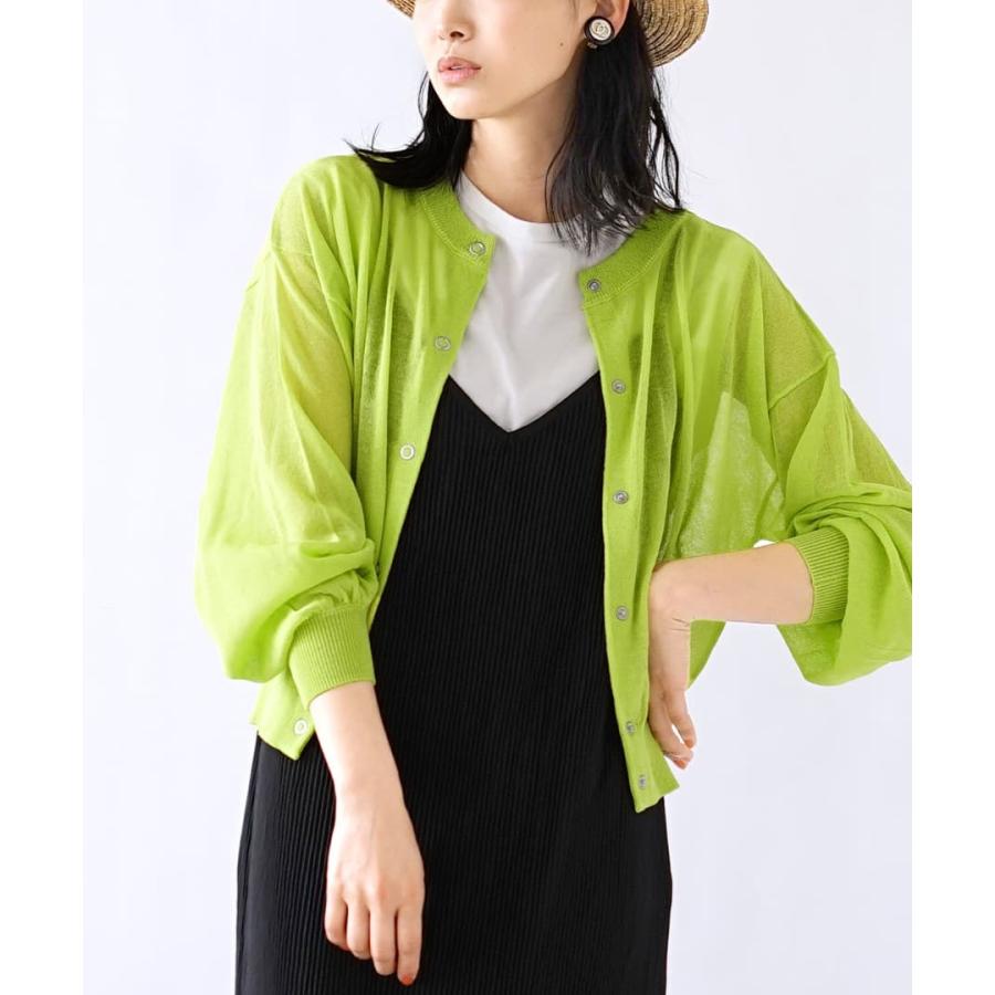 カーディガン レディース 夏 トップス カーデ 羽織り サマーニット シアー 長袖 ショート スナップボタン 大きいサイズ リネンタッチシアー カーディガン イーザッカマニアストアーズ 通販 Yahoo ショッピング