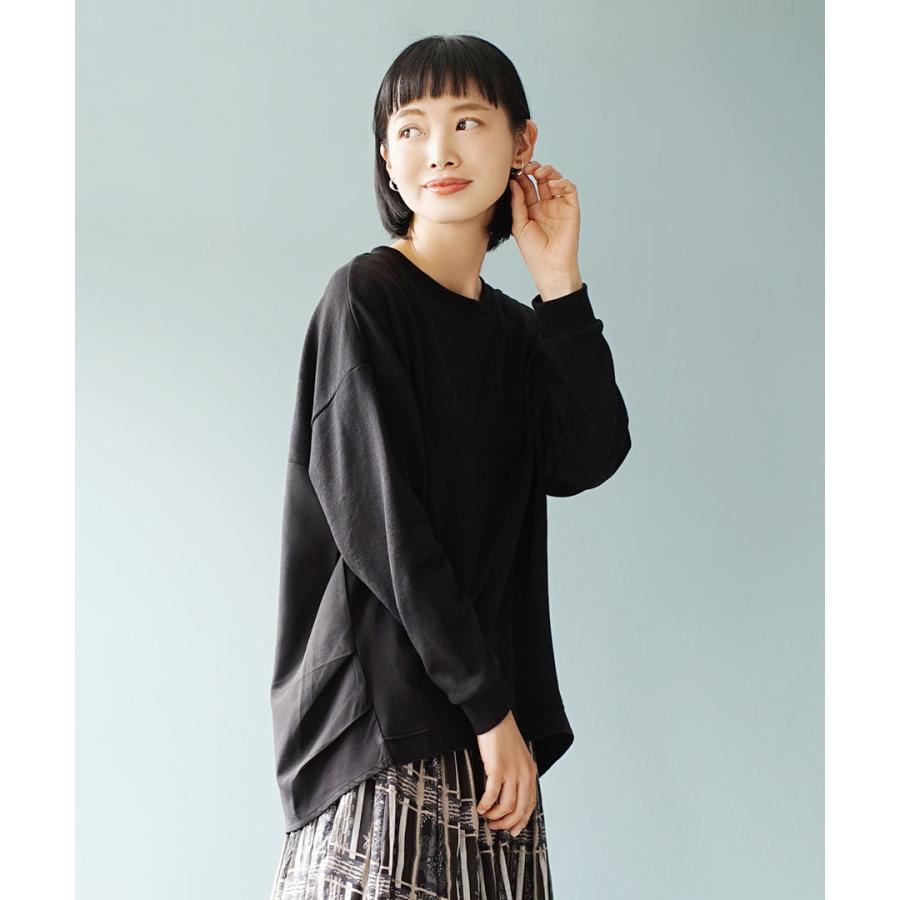 スウェット レディース 夏 夏服 大きいサイズ ゆったり 綿 無地 バック異素材切り替え スウェットプルオーバー イーザッカマニアストアーズ 通販 Paypayモール