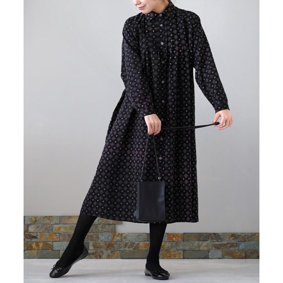 ワンピース 冬服 レディース ロングワンピース ロングワンピ アラベスク柄 総柄 大きいサイズ ゆったり 冬 アラベスク柄 シャツワンピース イーザッカマニアストアーズ 通販 Paypayモール