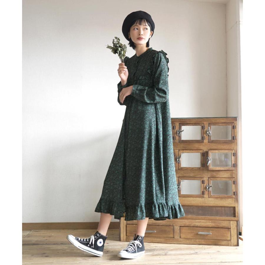 ワンピース レディース ロングワンピース 春服 春物 マキシ丈 長袖 長そで 花柄 シアー Mimimemete ミミメメット フラワーフリル フレア ワンピース イーザッカマニアストアーズ 通販 Paypayモール