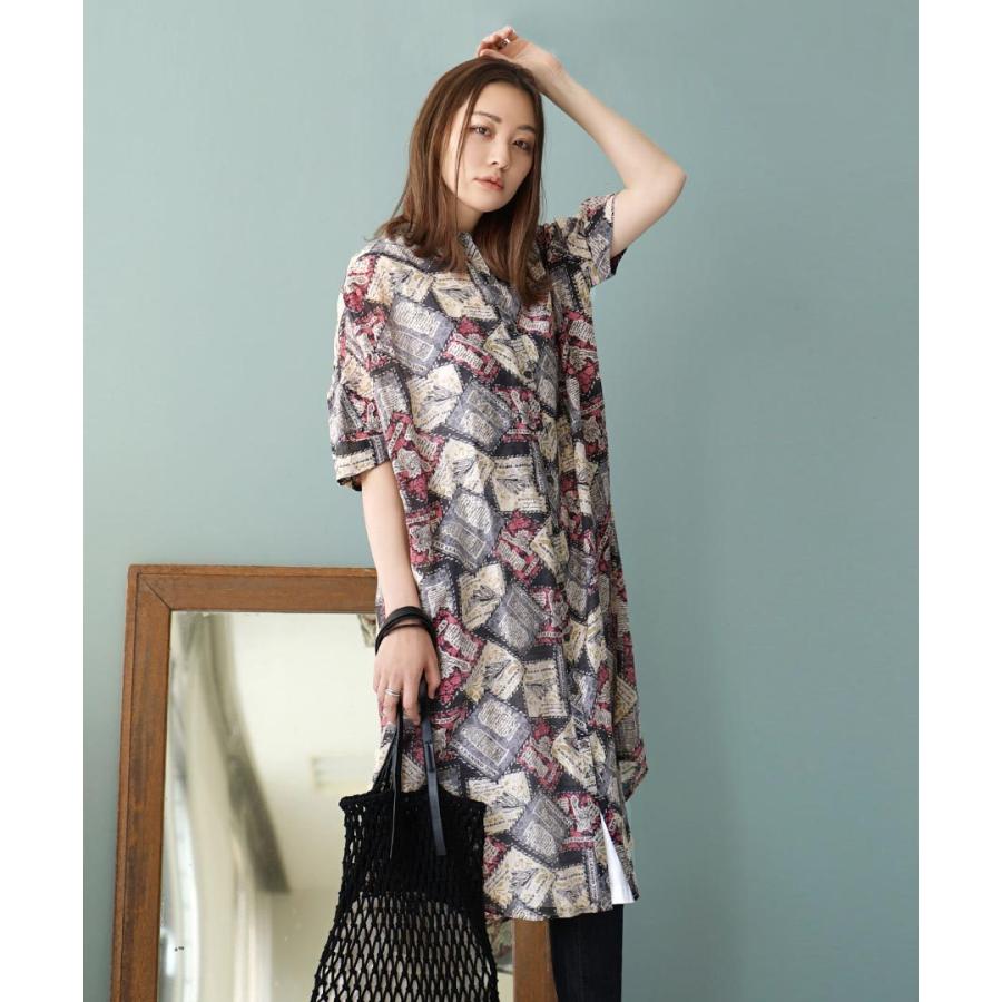 ワンピース レディース ロングワンピース ミディ丈 半袖 ゆったり シアー Mimemete ミミメメット カントリースタンプ シャツワンピース イーザッカマニアストアーズ 通販 Paypayモール