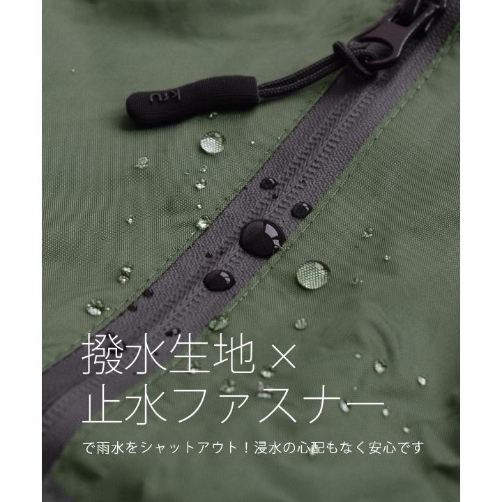 レインジャケット レディース メンズ カッパ 雨具 ロング フード 大きいサイズ 大判 防水 撥水 梅雨 雨 wpc w.p.c K29-042 kiu キウ｜e-zakkamania｜21