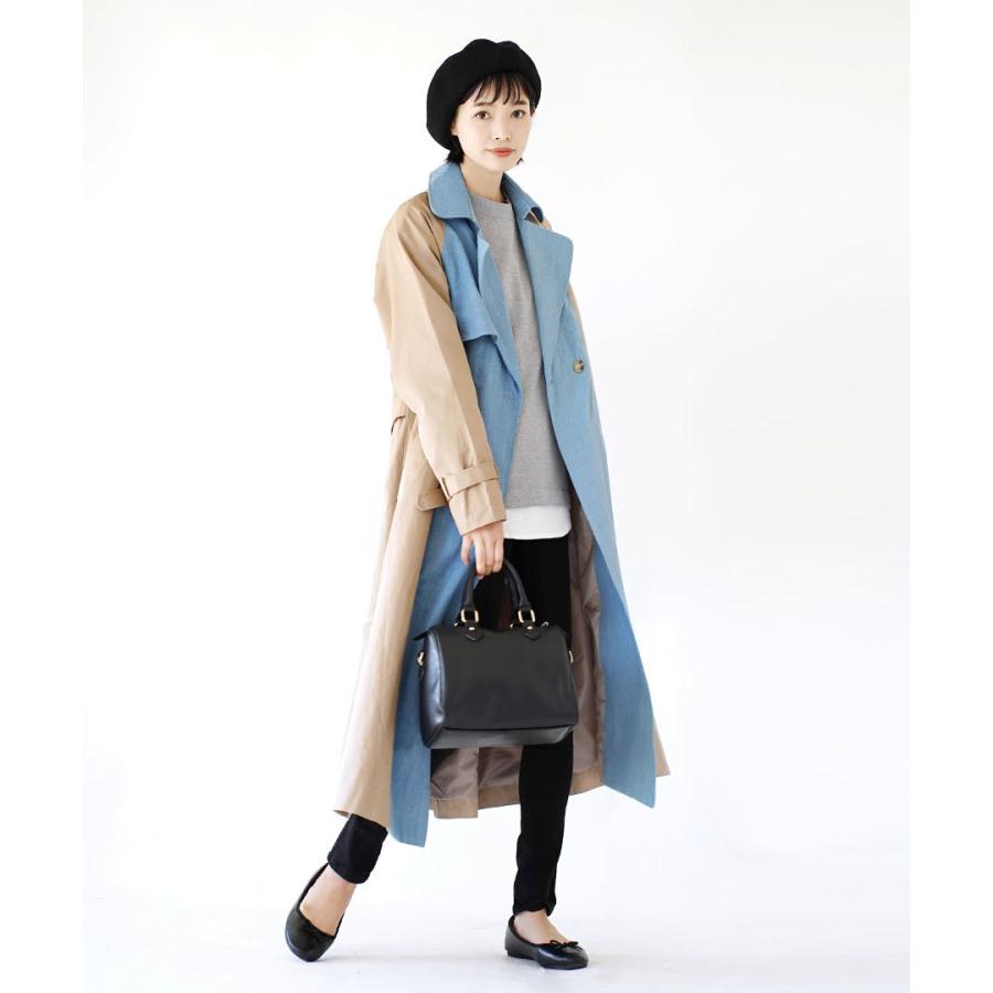 コート レディース 春服 春物 ジャケット ステンカラー ゆったり Apartment Department アパートメントデパートメント デニム切り替え トレンチコート イーザッカマニアストアーズ 通販 Paypayモール